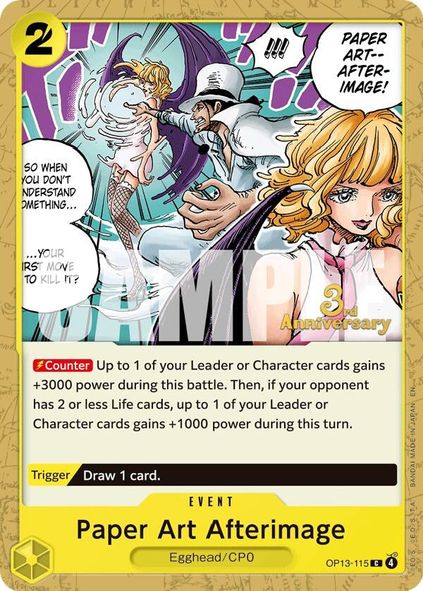 Image for Paper Art Afterimage (OP13-115) (Carrying On His Will: 3rd Anniversary Tournament Cards) (OP13 ANN) - One Piece Card Game