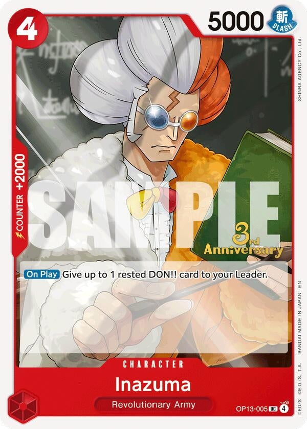 Image for Inazuma (OP13-005) (Carrying On His Will: 3rd Anniversary Tournament Cards) (OP13 ANN) - One Piece Card Game