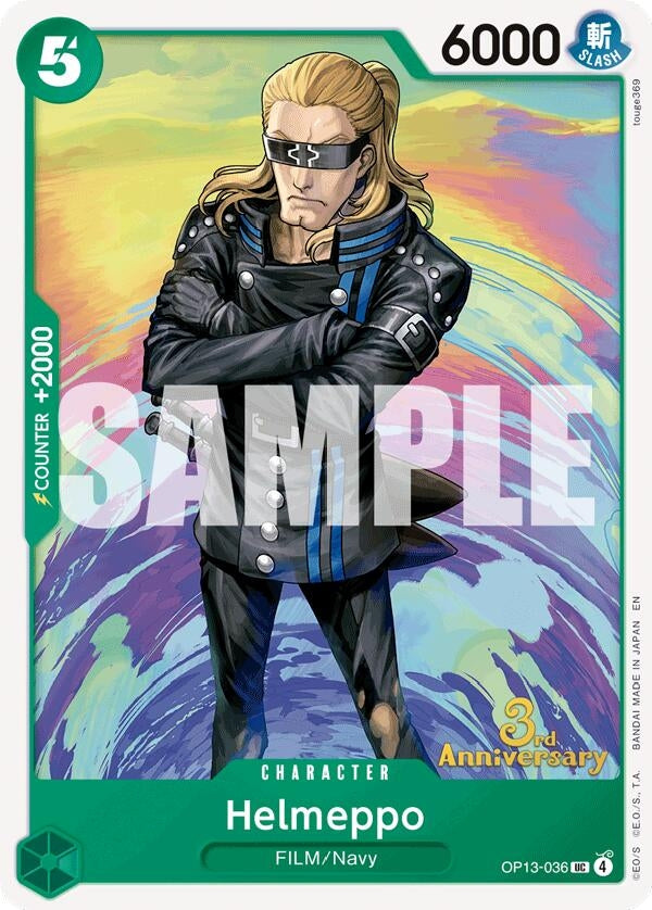 Image for Helmeppo (OP13-036) (Carrying On His Will: 3rd Anniversary Tournament Cards) (OP13 ANN) - One Piece Card Game