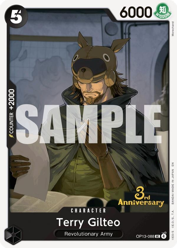 Image for Terry Gilteo (OP13-088) (Carrying On His Will: 3rd Anniversary Tournament Cards) (OP13 ANN) - One Piece Card Game