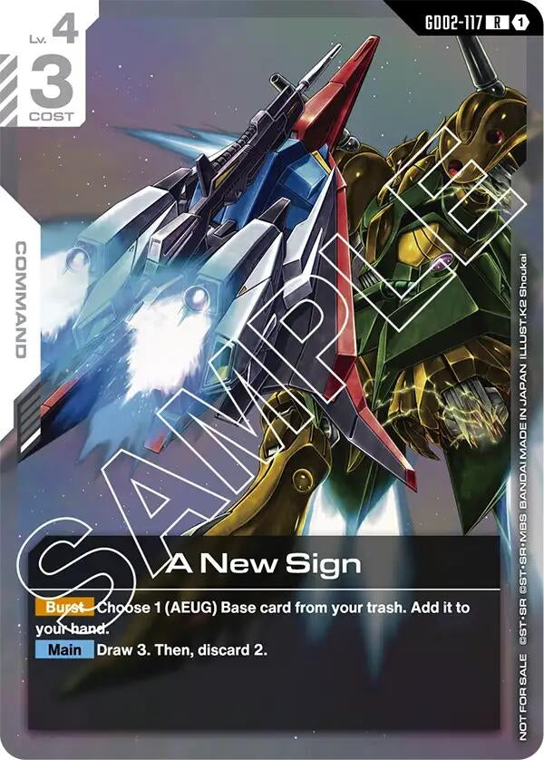 Image for A New Sign (Newtype Challenge 2025 Mission 2) (GD02-117) (Gundam Promotional Cards) (GCG-PR) - Gundam Card Game