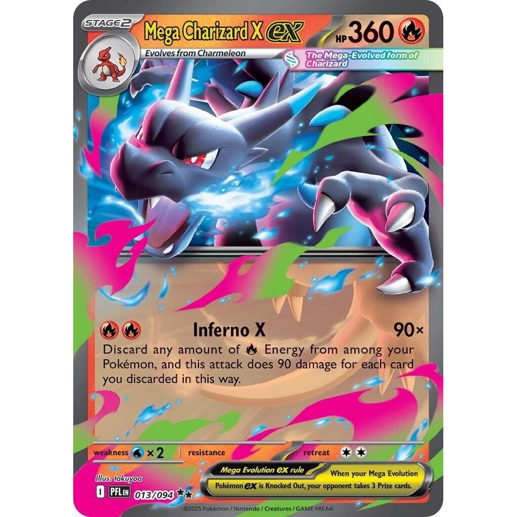 Image for Mega Charizard X ex (013/094) (ME02: Phantasmal Flames) - Pokemon