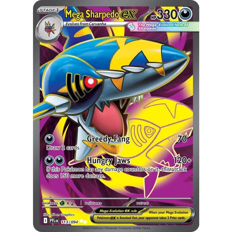 Image for Mega Sharpedo ex (113/094) (ME02: Phantasmal Flames) - Pokemon