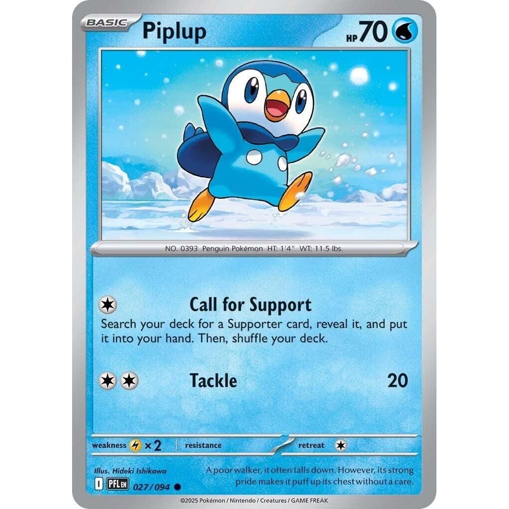 Image for Piplup (027/094) (ME02: Phantasmal Flames) - Pokemon