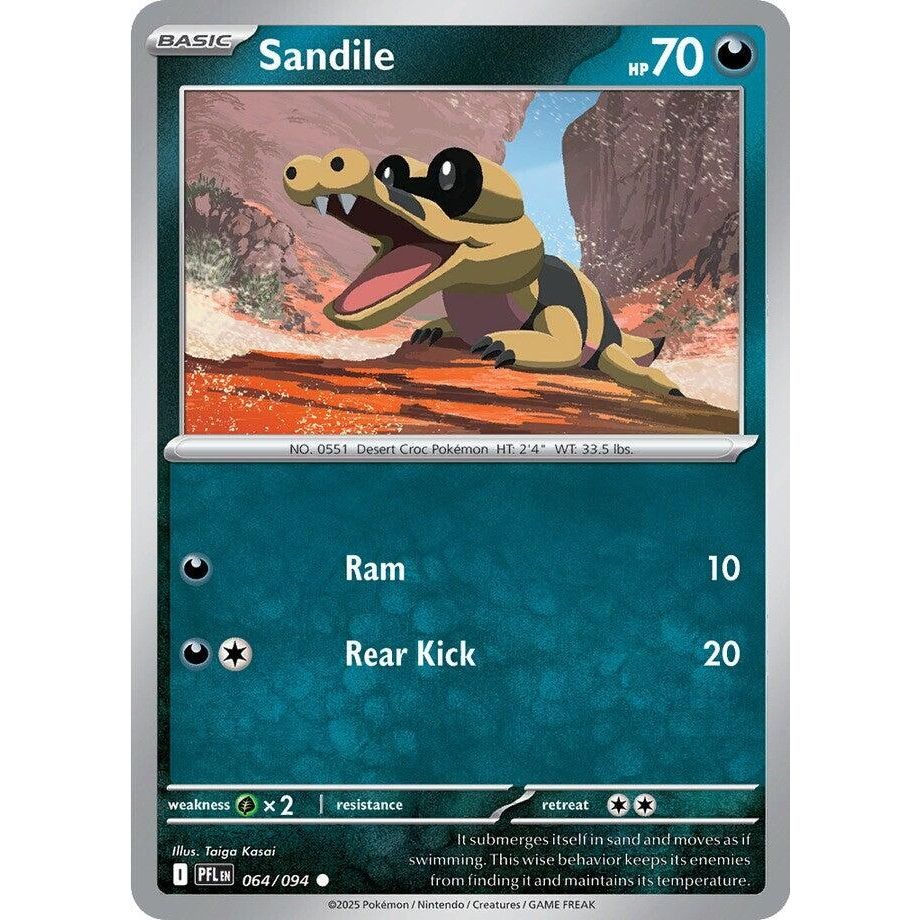 Image for Sandile (064/094) (ME02: Phantasmal Flames) - Pokemon