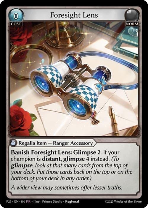 Image for Foresight Lens (106) (Promotional Cards) (P) - Grand Archive TCG