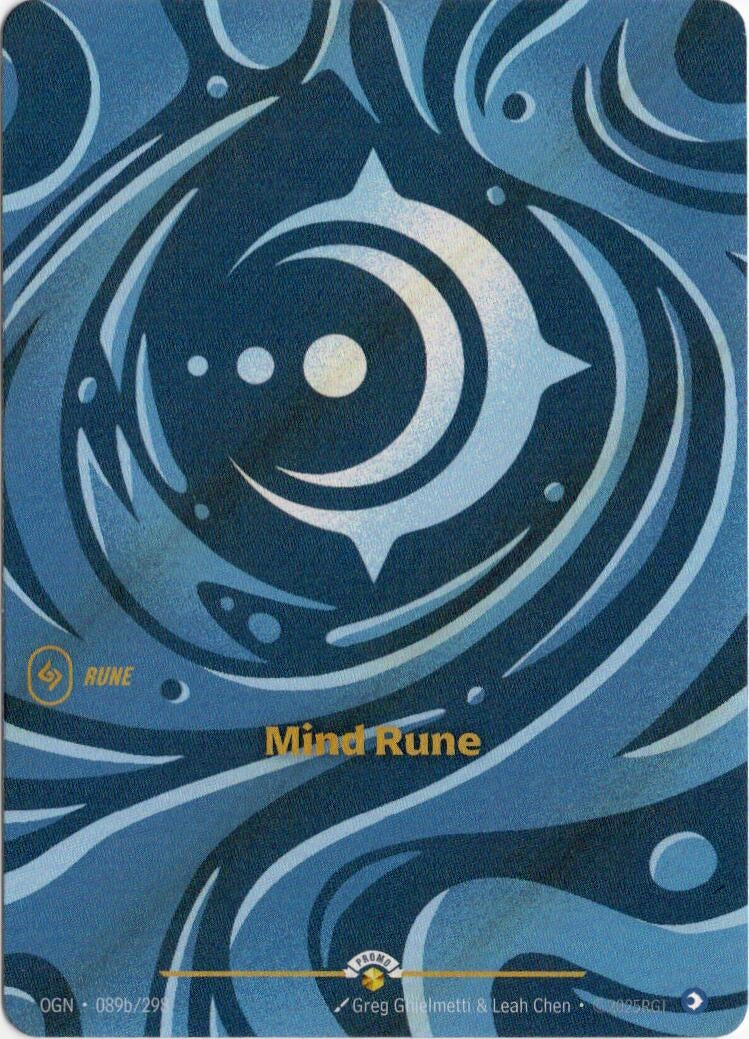 Image for Mind Rune (089b/298) (Riftbound Organized Play Promotional Cards) (OPP) - Riftbound: League of Legends Trading Card Game