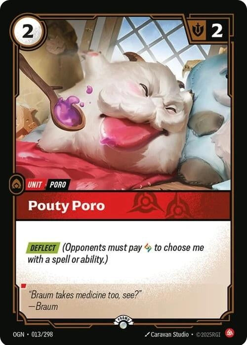 Image for Pouty Poro (013/298) (Riftbound Organized Play Promotional Cards) (OPP) - Riftbound: League of Legends Trading Card Game