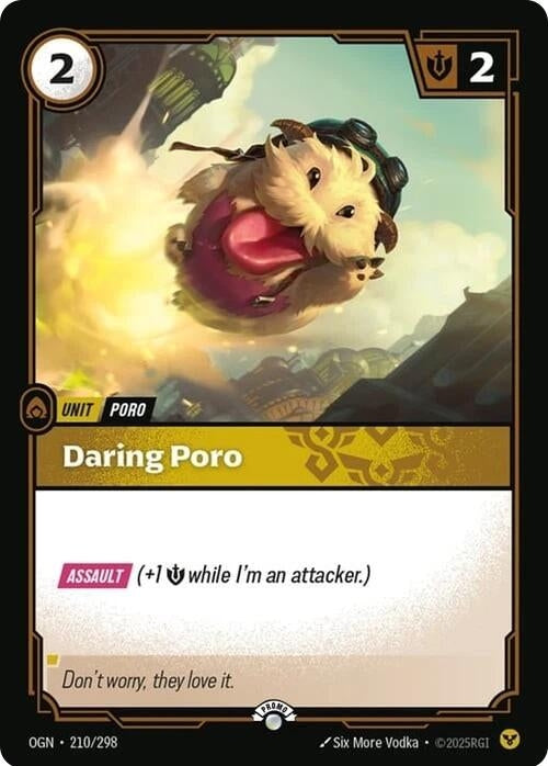 Image for Daring Poro (210/298) (Riftbound Organized Play Promotional Cards) (OPP) - Riftbound: League of Legends Trading Card Game