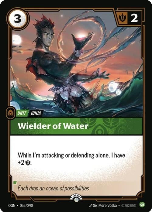 Image for Wielder of Water (055/298) (Riftbound Organized Play Promotional Cards) (OPP) - Riftbound: League of Legends Trading Card Game
