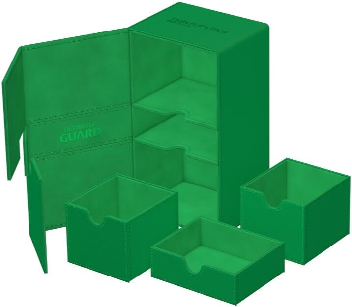 Image for Twin Flip`n`Tray - Green (Holds 200+) - Deck Boxes