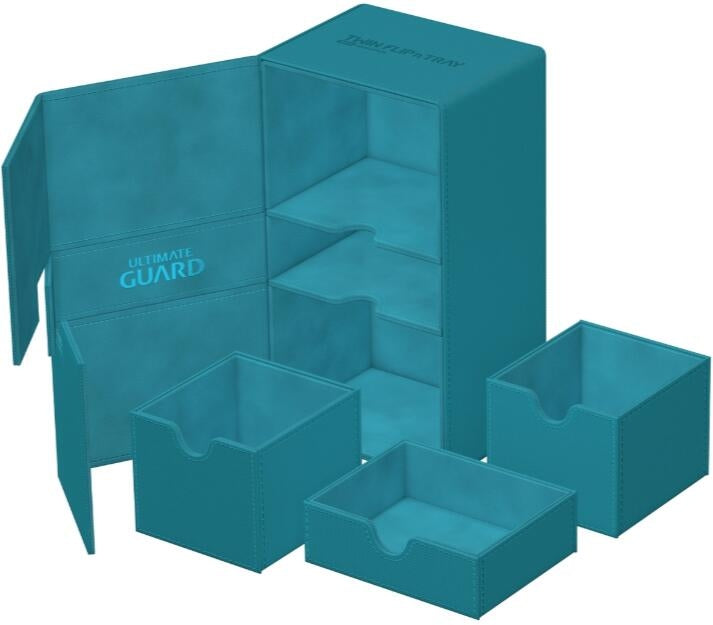 Image for Twin Flip`n`Tray - Petrol (Holds 200+) - Deck Boxes