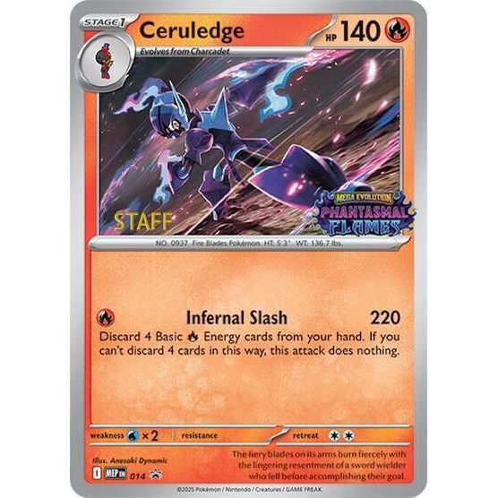 Image for Ceruledge (Prerelease) [Staff] (014) (ME: Mega Evolution Promo) - Pokemon