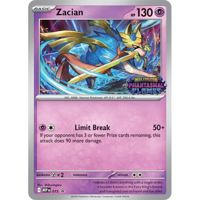 Image for Zacian (Prerelease) (015) (ME: Mega Evolution Promo) - Pokemon