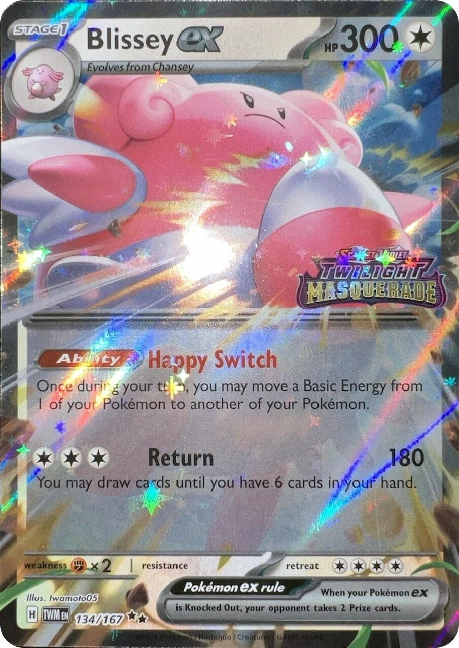 Image for Blissey ex (Twilight Masquerade Stamped) (134/167) (Miscellaneous Cards & Products) (MCAP) - Pokemon