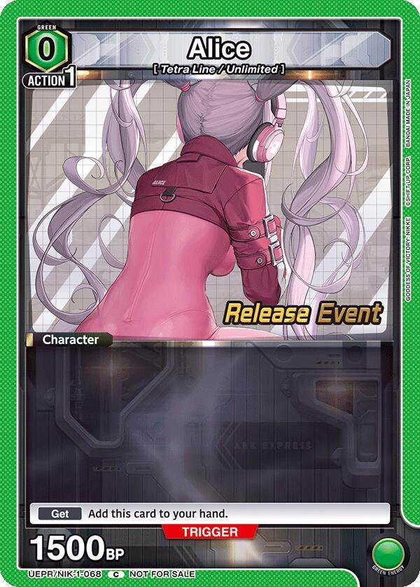 Image for Alice (068) (UEPR/NIK-1-068) (UE14BT: GODDESS OF VICTORY: NIKKE Release Event Cards) (UE14BT_RE) - Union Arena