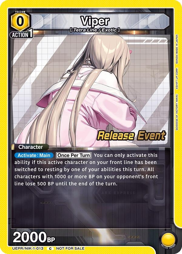 Image for Viper (013) (UEPR/NIK-1-013) (UE14BT: GODDESS OF VICTORY: NIKKE Release Event Cards) (UE14BT_RE) - Union Arena