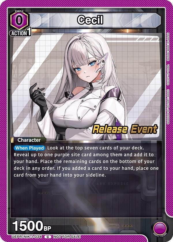 Image for Cecil (UEPR/NIK-1-034) (UE14BT: GODDESS OF VICTORY: NIKKE Release Event Cards) (UE14BT_RE) - Union Arena
