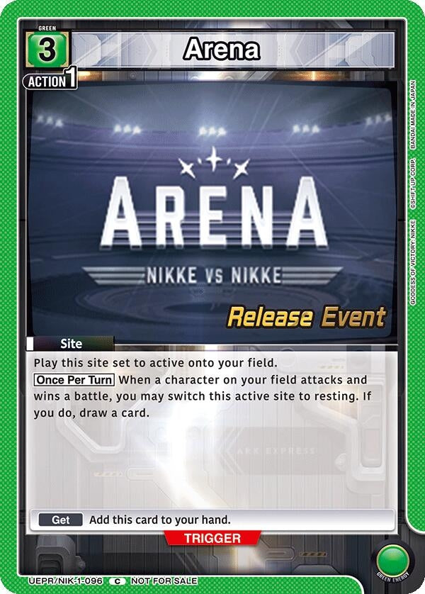 Image for Arena (UEPR/NIK-1-096) (UE14BT: GODDESS OF VICTORY: NIKKE Release Event Cards) (UE14BT_RE) - Union Arena