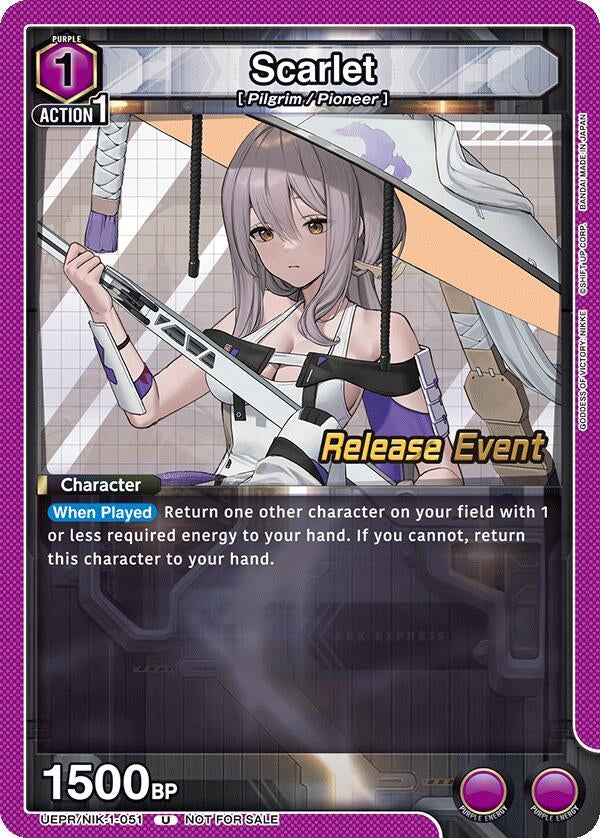Image for Scarlet (051) (UEPR/NIK-1-051) (UE14BT: GODDESS OF VICTORY: NIKKE Release Event Cards) (UE14BT_RE) - Union Arena