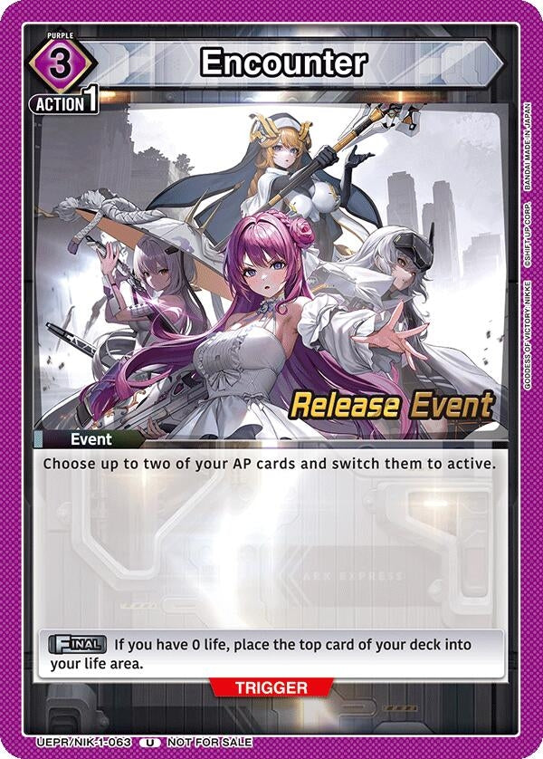 Image for Encounter (063) (UEPR/NIK-1-063) (UE14BT: GODDESS OF VICTORY: NIKKE Release Event Cards) (UE14BT_RE) - Union Arena