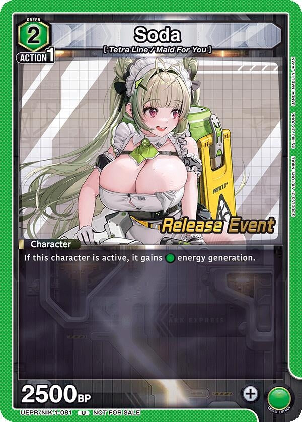 Image for Soda (UEPR/NIK-1-081) (UE14BT: GODDESS OF VICTORY: NIKKE Release Event Cards) (UE14BT_RE) - Union Arena