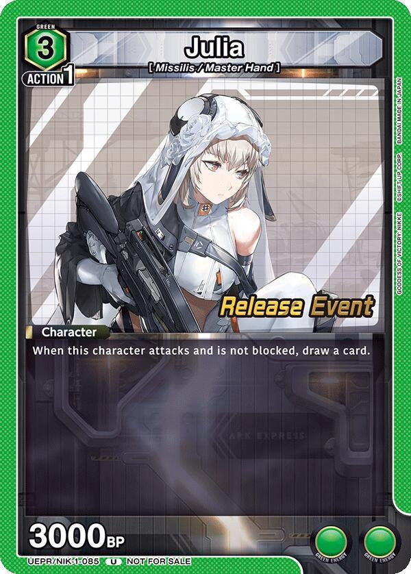 Image for Julia (UEPR/NIK-1-085) (UE14BT: GODDESS OF VICTORY: NIKKE Release Event Cards) (UE14BT_RE) - Union Arena