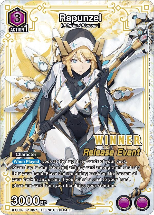 Image for Rapunzel (Release Event Winner) (UEPR/NIK-1-057) (UE14BT: GODDESS OF VICTORY: NIKKE Release Event Cards) (UE14BT_RE) - Union Arena