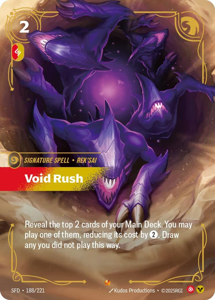 Image for Void Rush (188/221) (Spiritforged) (SFD) - Riftbound: League of Legends Trading Card Game
