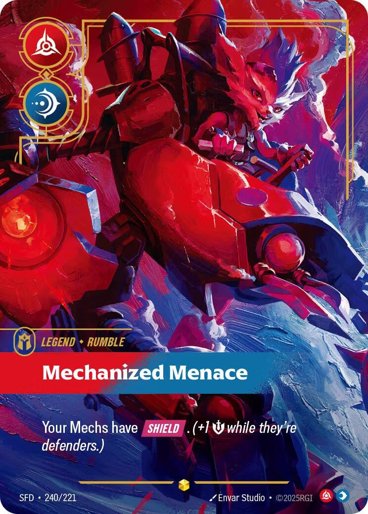 Image for Rumble - Mechanized Menace (Overnumbered) (240/221) (Spiritforged) (SFD) - Riftbound: League of Legends Trading Card Game