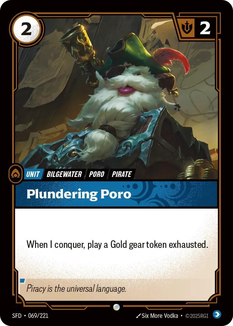 Image for Plundering Poro (069/221) (Spiritforged) (SFD) - Riftbound: League of Legends Trading Card Game