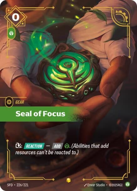 Image for Seal of Focus (Overnumbered) (226/221) (Spiritforged) (SFD) - Riftbound: League of Legends Trading Card Game