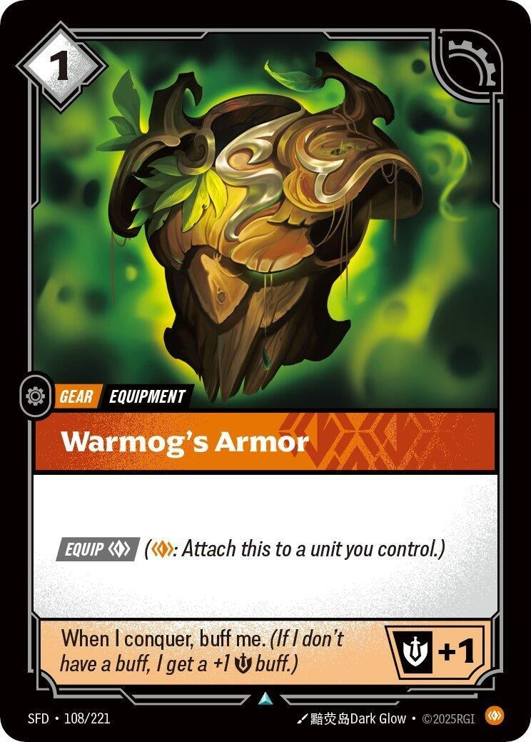 Image for Warmog's Armor (108/221) (Spiritforged) (SFD) - Riftbound: League of Legends Trading Card Game