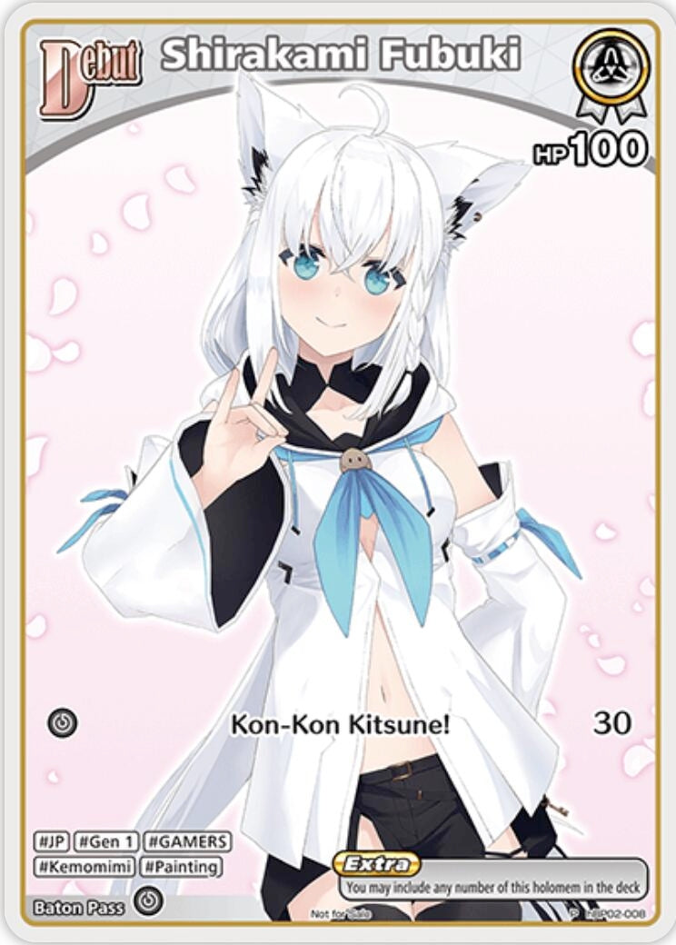 Image for Shirakami Fubuki (P) (hBP02-008) (hBP02-008) (hololive OFFICIAL CARD GAME Promos) (hOCGP) - Hololive