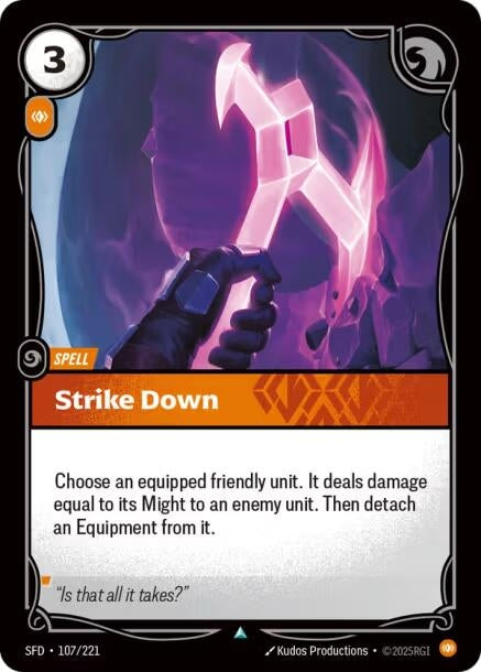 Image for Strike Down (107/221) (Spiritforged) (SFD) - Riftbound: League of Legends Trading Card Game