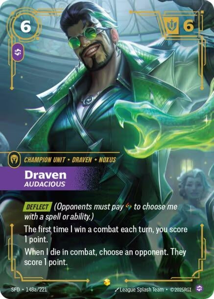 Image for Draven - Audacious (Alternate Art) (148a/221) (Spiritforged) (SFD) - Riftbound: League of Legends Trading Card Game