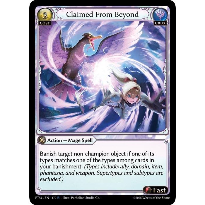 Image for Claimed From Beyond (170) (Phantom Monarchs) - Grand Archive TCG