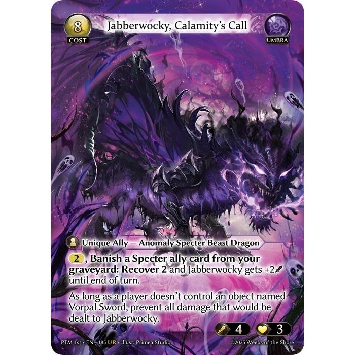 Image for Jabberwocky, Calamity's Call (185) (Phantom Monarchs) - Grand Archive TCG