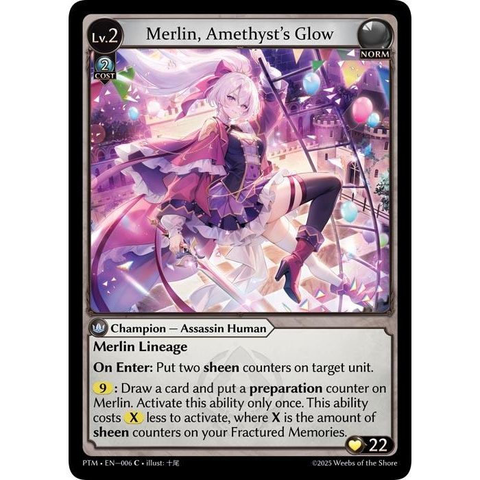 Image for Merlin, Amethyst's Glow (006) (Phantom Monarchs) - Grand Archive TCG