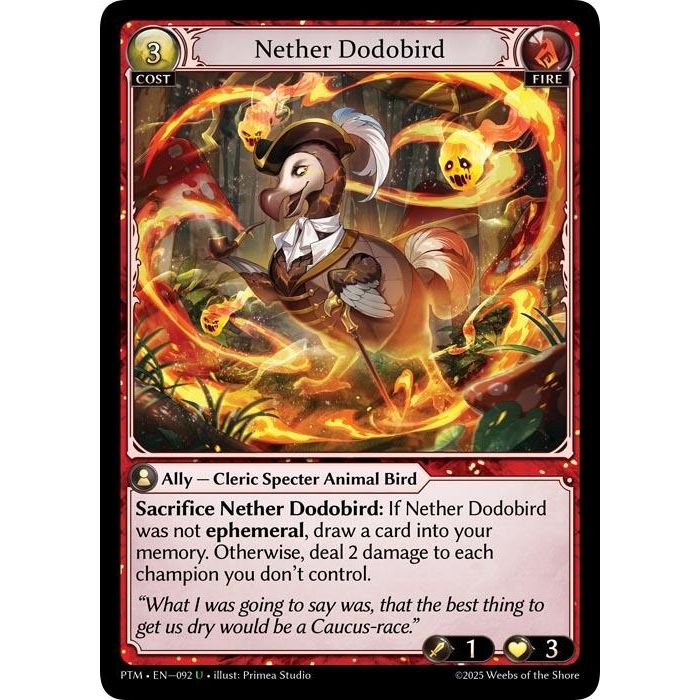 Image for Nether Dodobird (092) (Phantom Monarchs) - Grand Archive TCG