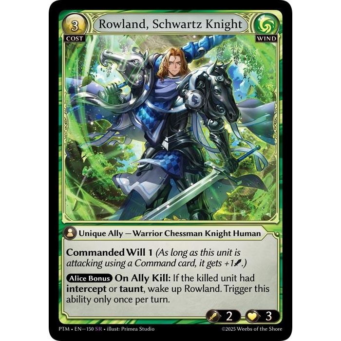 Image for Rowland, Schwartz Knight (150) (Phantom Monarchs) - Grand Archive TCG