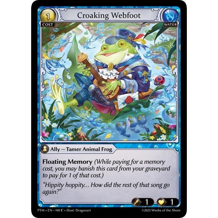Image for Croaking Webfoot (Curio Foil) (108) (Phantom Monarchs) - Grand Archive TCG