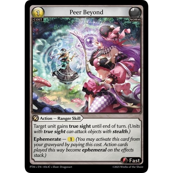 Image for Peer Beyond (Curio Foil) (056) (Phantom Monarchs) - Grand Archive TCG
