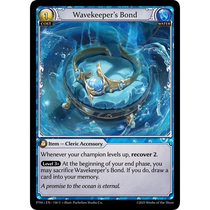 Image for Wavekeeper's Bond (Curio Foil) (130) (Phantom Monarchs) - Grand Archive TCG