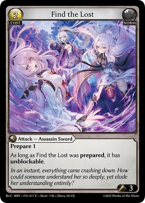 Image for Find the Lost (017) (Merlin Re: Collection, Brilliant Vestige) (BRLVST) - Grand Archive TCG