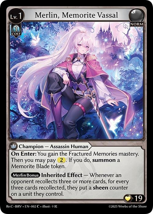 Image for Merlin, Memorite Vassal (002) (Merlin Re: Collection, Brilliant Vestige) (BRLVST) - Grand Archive TCG