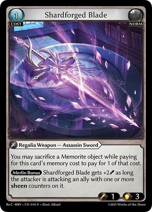 Image for Shardforged Blade (010) (Merlin Re: Collection, Brilliant Vestige) (BRLVST) - Grand Archive TCG