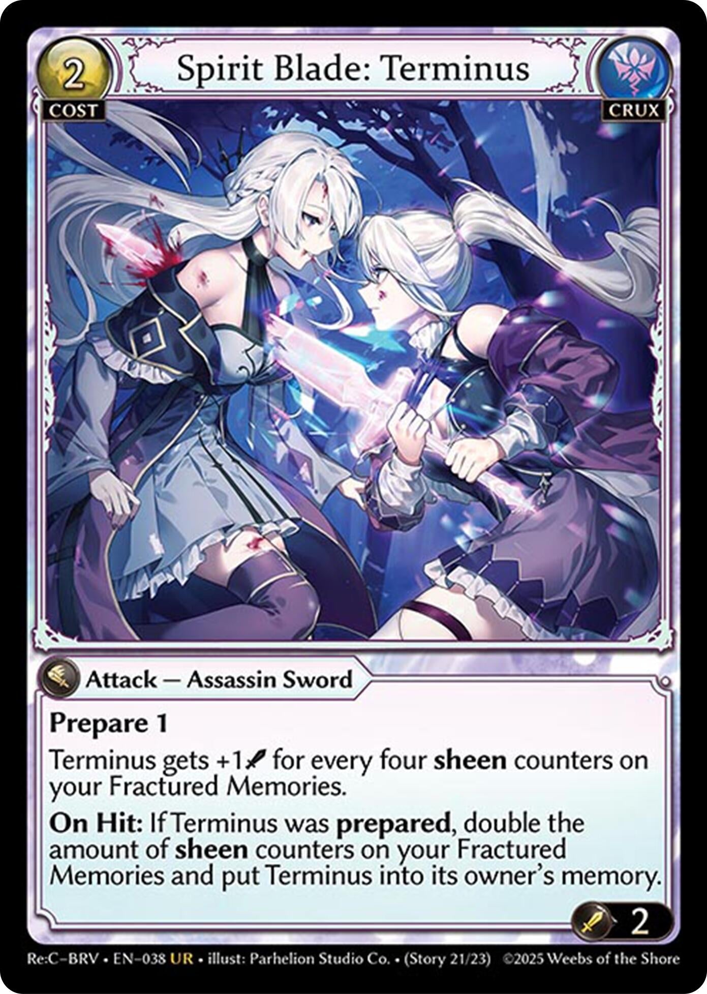 Image for Spirit Blade: Terminus (038) (Merlin Re: Collection, Brilliant Vestige) (BRLVST) - Grand Archive TCG