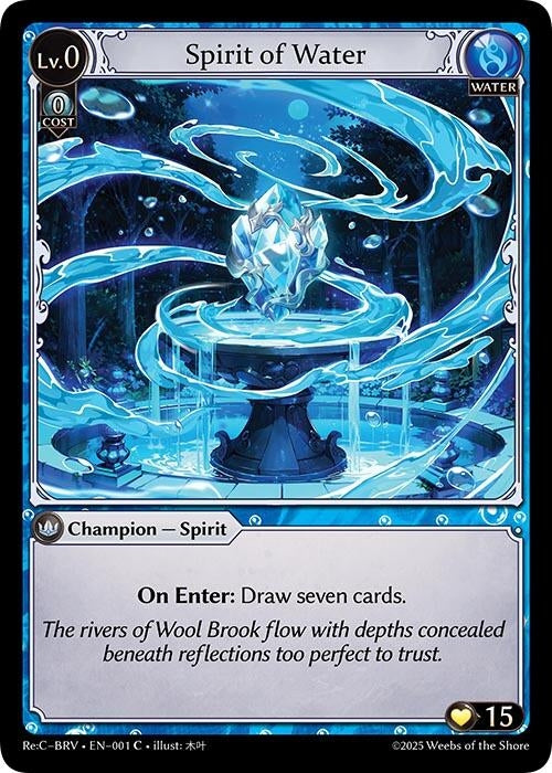 Image for Spirit of Water (001) (Merlin Re: Collection, Brilliant Vestige) (BRLVST) - Grand Archive TCG