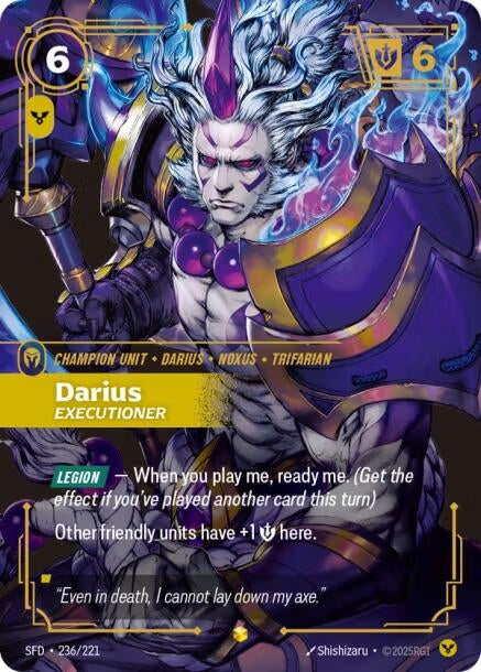 Image for Darius - Executioner (Overnumbered) (236/221) (Spiritforged) (SFD) - Riftbound: League of Legends Trading Card Game